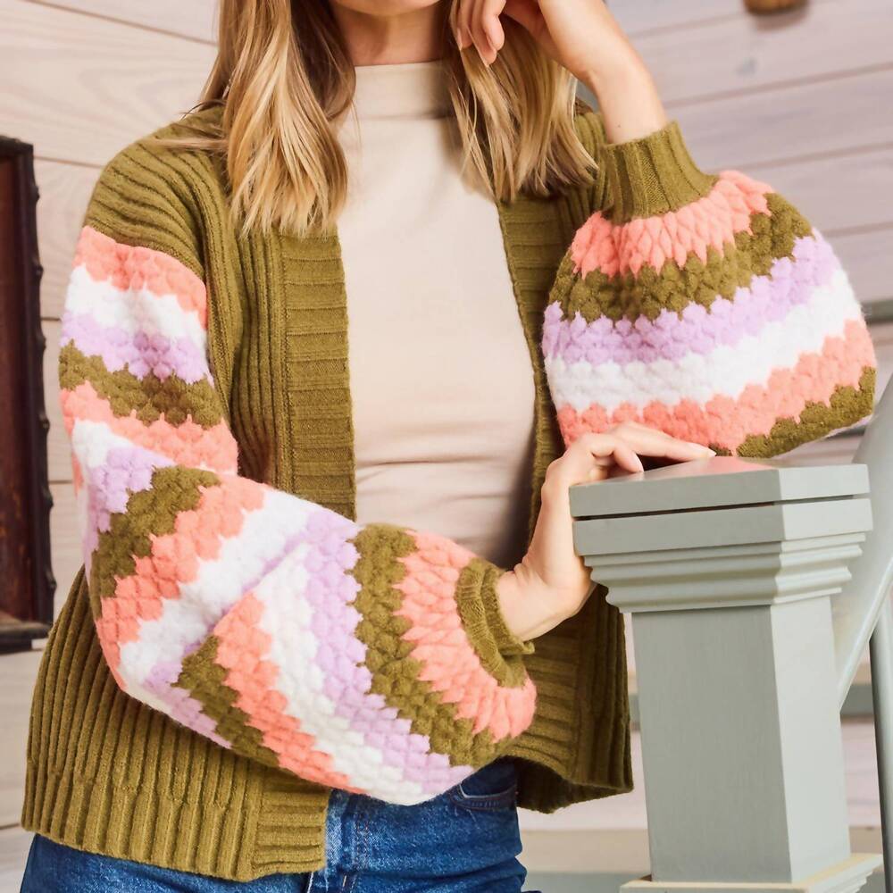 NEW MARY SQUARE pippa cardigan green sweater in green - Picture 4 of 5